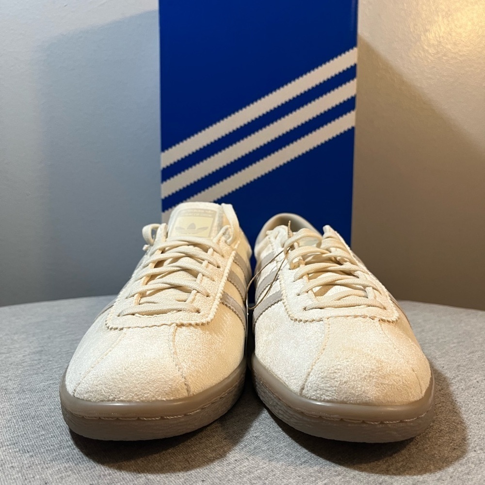 Adidas Tobacco Gruen Cream Bliss White Suede Sneakers Men's Size 10 GX6940 - Picture 2 of 10